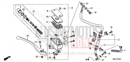 FRONT BRAKE MASTERCYLINDER VT750CA8 de 2008